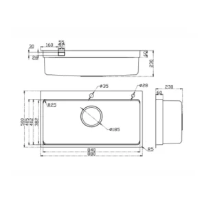 Chậu rửa bát KLUGER KF8850FS Plus