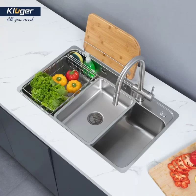 Chậu rửa bát KLUGER KH8048SL Plus 29 Chậu rửa bát KLUGER KH8048SL Plus