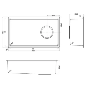 Chậu rửa bát KLUGER KY7545SL – S75
