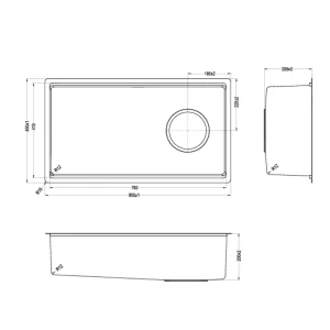 Chậu rửa bát KLUGER KY8045SL