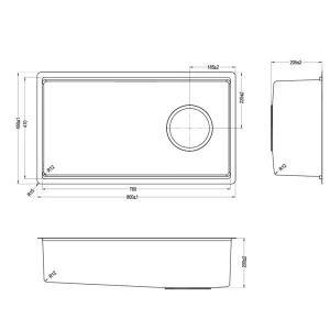 Chậu rửa bát KLUGER KY8045SL Plus