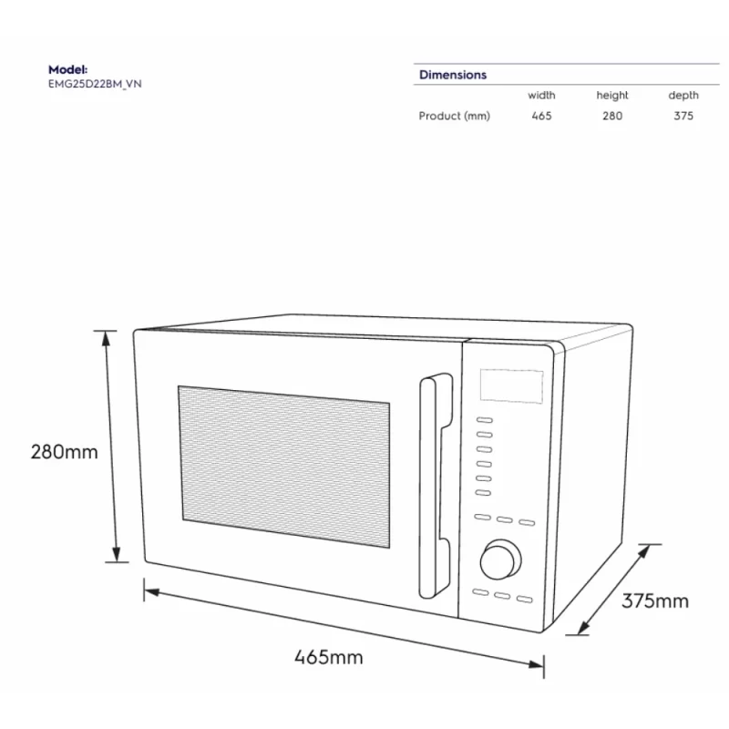 Lò vi sóng ELECTROLUX EMG25D22BM