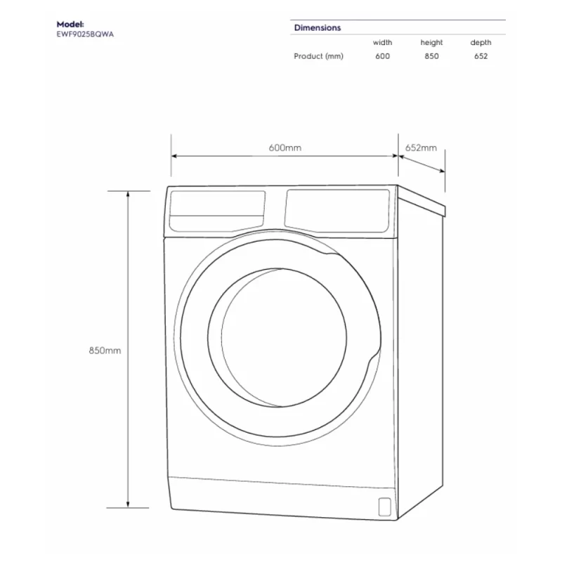 Máy giặt ELECTROLUX EWF9025DQWB 14 Máy giặt ELECTROLUX EWF9025DQWB