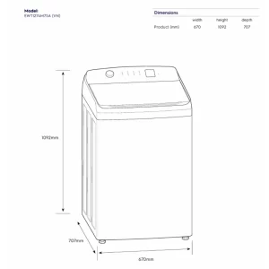 Máy giặt ELECTROLUX EWT1274M7SA