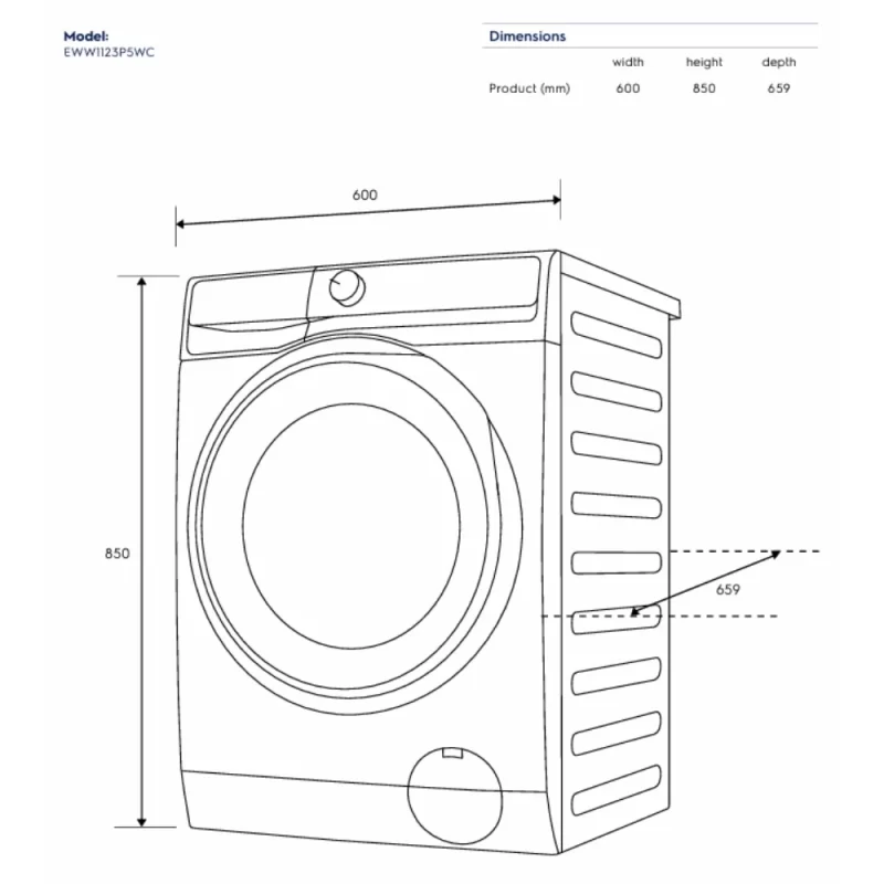 Máy giặt sấy ELECTROLUX EWW1123P5WC 23 Máy giặt sấy ELECTROLUX EWW1123P5WC