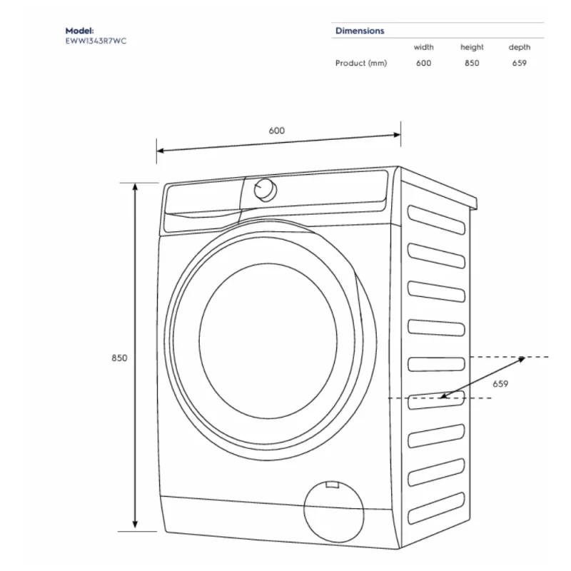 Máy giặt sấy ELECTROLUX EWW1343R7WC