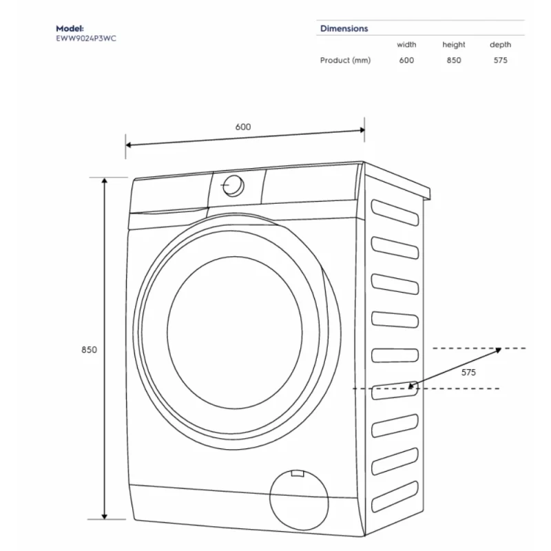 Máy giặt sấy ELECTROLUX EWW9024P3WC 22 Máy giặt sấy ELECTROLUX EWW9024P3WC