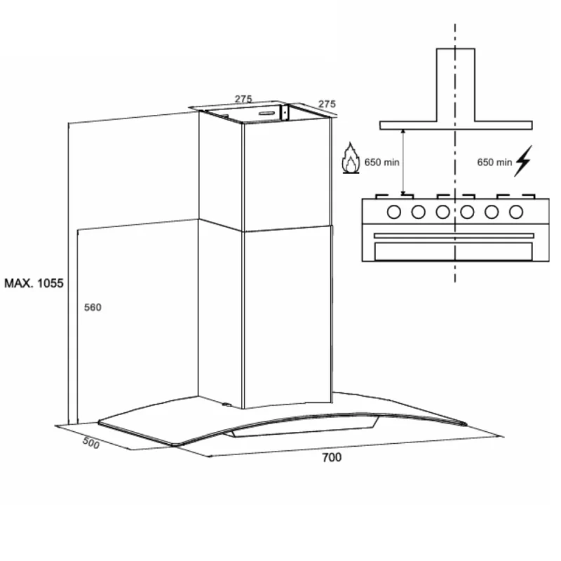 Máy hút mùi ELECTROLUX EFC736GAR 19 Máy hút mùi ELECTROLUX EFC736GAR