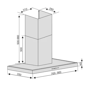 Máy hút mùi LORCA TA-6007TM 70cm