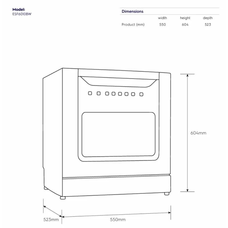 Máy rửa bát ELECTROLUX ESF6010BW 18 Máy rửa bát ELECTROLUX ESF6010BW
