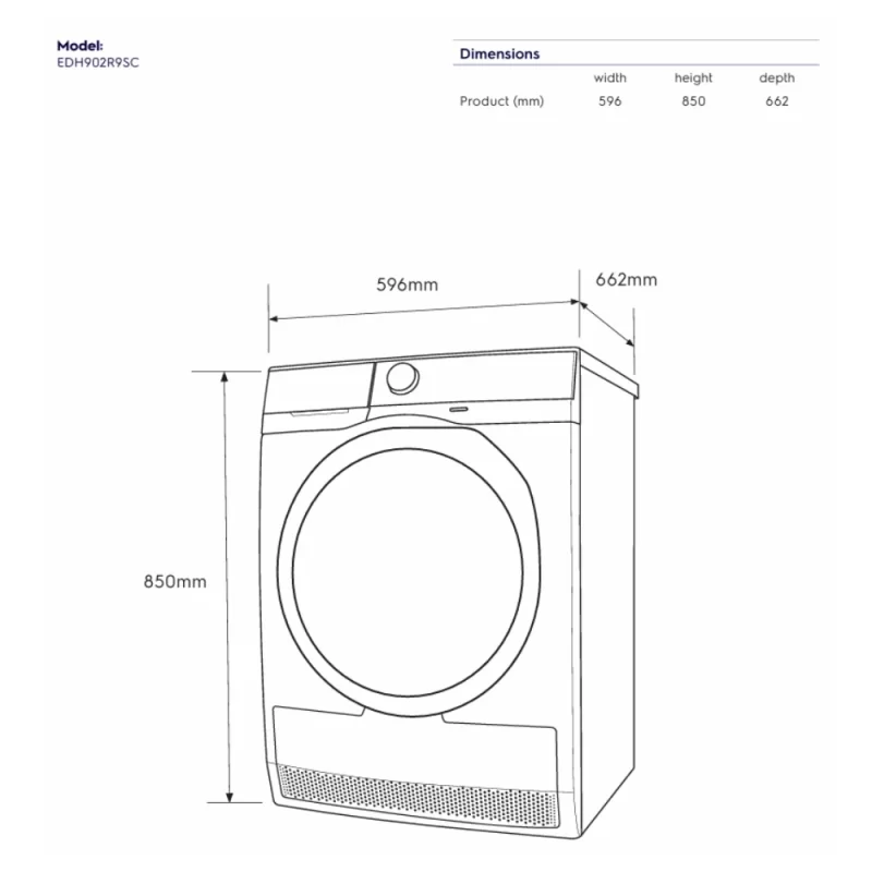 Máy sấy ELECTROLUX EDH902R9SC 17 Máy sấy ELECTROLUX EDH902R9SC