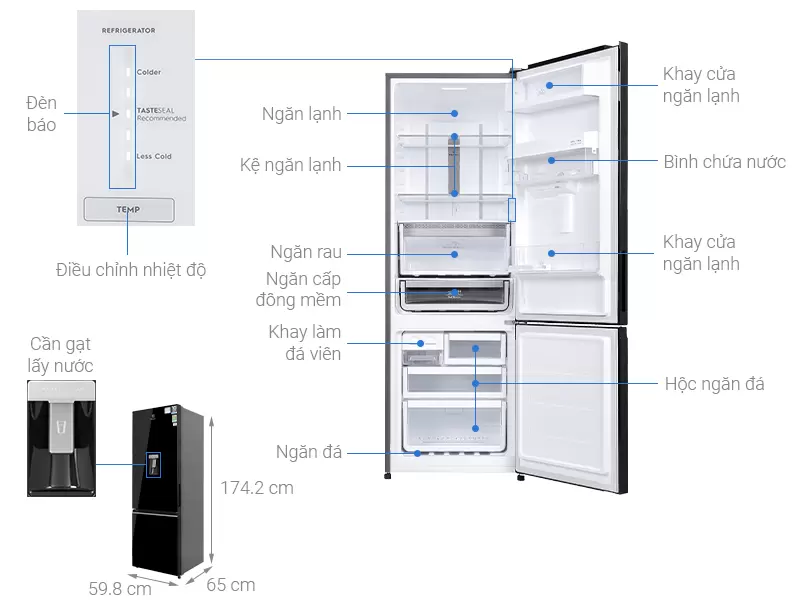 Tủ lạnh ELECTROLUX EBB3742K-H 19 Tủ lạnh ELECTROLUX EBB3742K-H