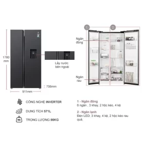 Tủ lạnh ELECTROLUX ESE6141A-BVN