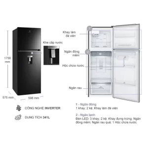 Tủ lạnh ELECTROLUX ETB3740K-H