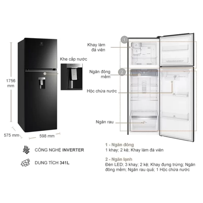 Tủ lạnh ELECTROLUX ETB3760K-H 13 Tủ lạnh ELECTROLUX ETB3760K-H