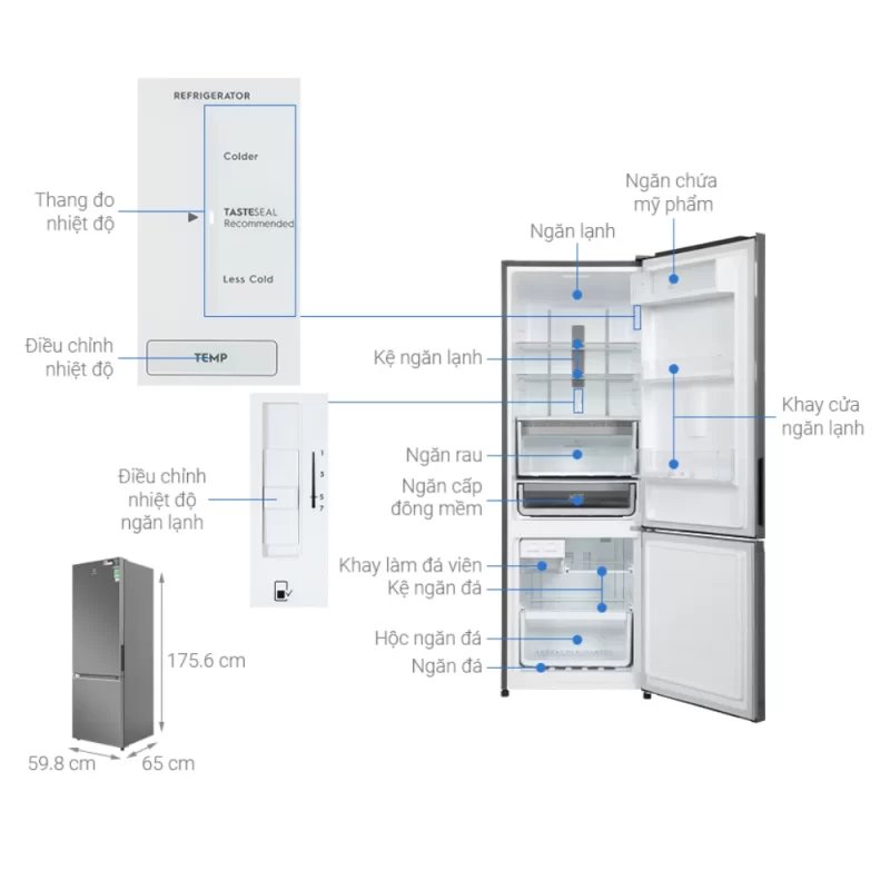 Tủ lạnh ELECTROLUXE BB3702K-A 8 Tủ lạnh ELECTROLUXE BB3702K-A