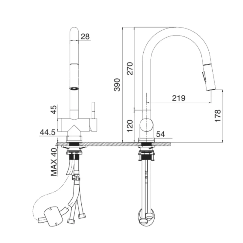 Vòi rửa bát KLUGER KLF0008SS - Voi rua bat KLUGER KLF0008SS 11