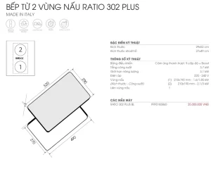 Bếp điện từ đôi ELICA RATIO 302 PLUS BL PRF0183865 - bep dien tu doi elica ratio 302 plus bl prf0183865 5
