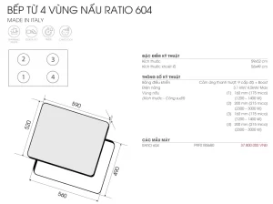Bếp điện từ ELICA RATIO 604 PRF0185680 - bep dien tu elica ratio 604 prf0185680 1