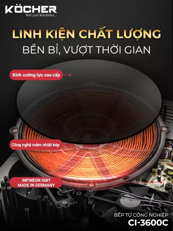 Bếp từ công nghiệp Kocher CI-3600C 18 Bếp từ công nghiệp Kocher CI-3600C
