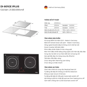 Bếp từ đôi Kocher DI-801GE IPLUS - bep tu doi kocher di 801ge iplus 1