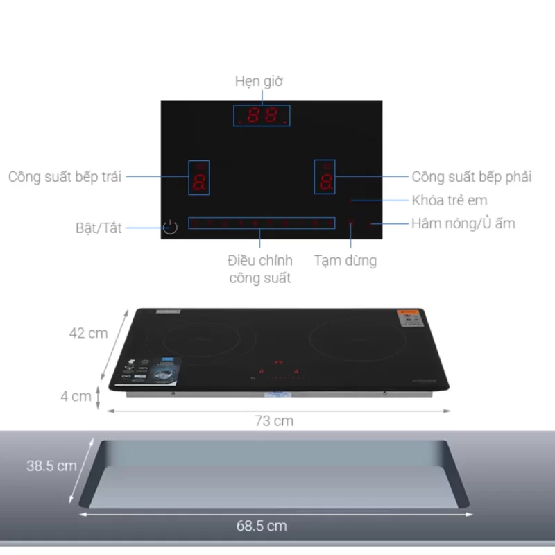 Bếp từ đôi Kocher DI-801GE IPLUS 17 Bếp từ đôi Kocher DI-801GE IPLUS
