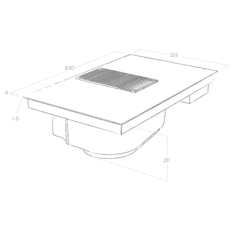 Bếp từ kết hợp hút mùi Elica NIKOLATESLA PRIME BL/F/83 PRF0143159A 17 Bếp từ kết hợp hút mùi Elica NIKOLATESLA PRIME BL/F/83 PRF0143159A