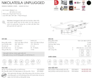 Bếp từ kết hợp hút mùi Elica NIKOLATESLA UNPLUGGED BLIX/F/90 PRF0184545 - bep tu ket hop hut mui elica nikolatesla unplugged blix f 90 prf0184545 1