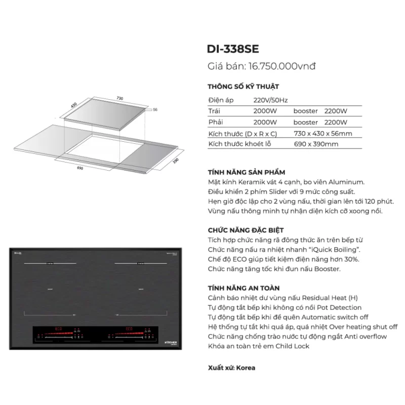 Bếp từ Kocher DI-338SE - bep tu kocher di 338se 6