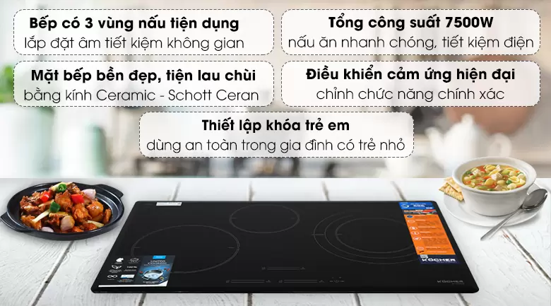 Bếp từ Kocher DI-855GE 22 Bếp từ Kocher DI-855GE