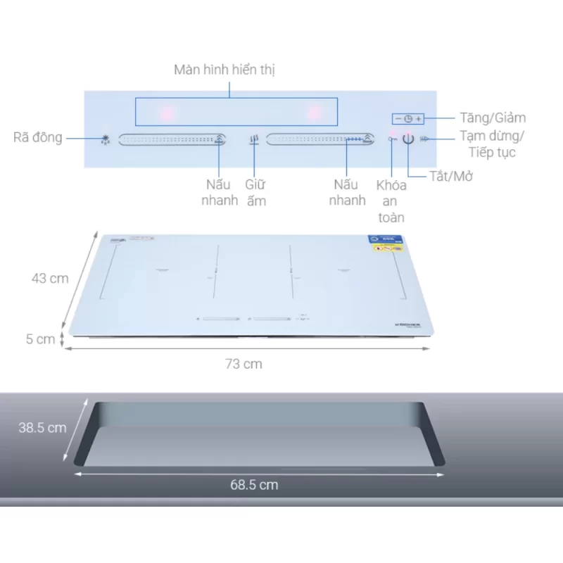 Bếp từ Kocher DIB4-888W 17 Bếp từ Kocher DIB4-888W