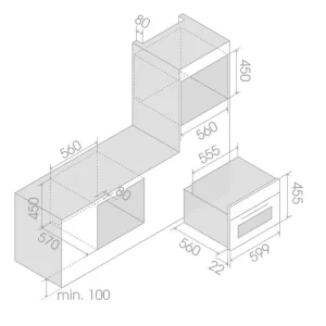 Lò nướng kết hợp vi sóng và hơi nước Elica VIRTUS COMBI STEAM MW 645 TFT BL PRF0191769 - lo nuong ket hop vi song va hoi nuoc elica virtus combi steam mw 645 tft bl prf0191769 5