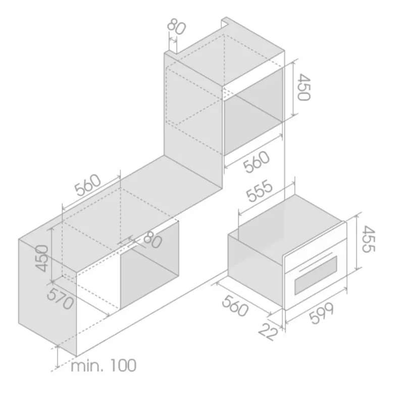 Lò nướng kết hợp vi sóng và hơi nước Elica VIRTUS COMBI STEAM MW 645 TFT BL PRF0191769 - lo nuong ket hop vi song va hoi nuoc elica virtus combi steam mw 645 tft bl prf0191769 5
