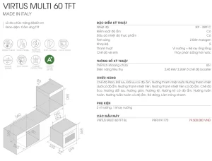 Lò nướng và vi sóng ELICA VIRTUS MULTI 60 TFT BL PRF0191770 - lo nuong va vi song elica virtus multi 60 tft bl prf0191770 3