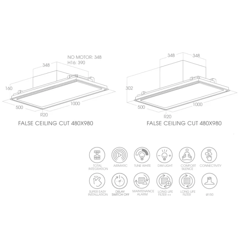 Máy hút mùi Elica ILLUSION H30 WH/A/100 PRF0146251A 17 Máy hút mùi Elica ILLUSION H30 WH/A/100 PRF0146251A