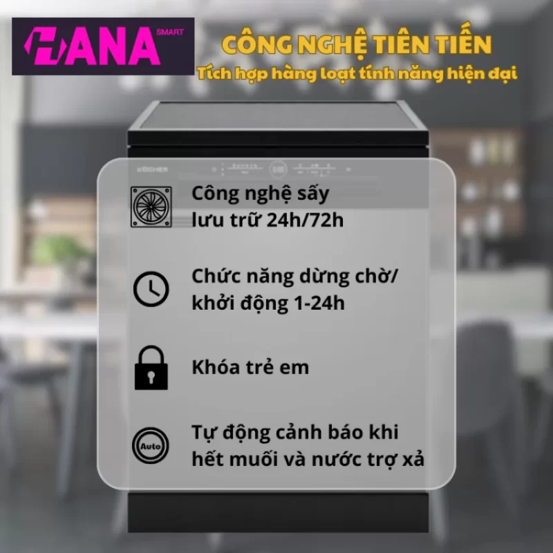 Máy rửa bát Kocher KDEU-8828SEMI 19 Máy rửa bát Kocher KDEU-8828SEMI