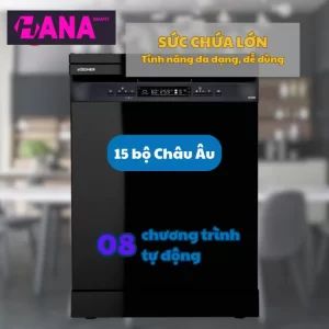Máy rửa bát Kocher KDEU-8835BL - may rua bat kocher kdeu 8835bl 2