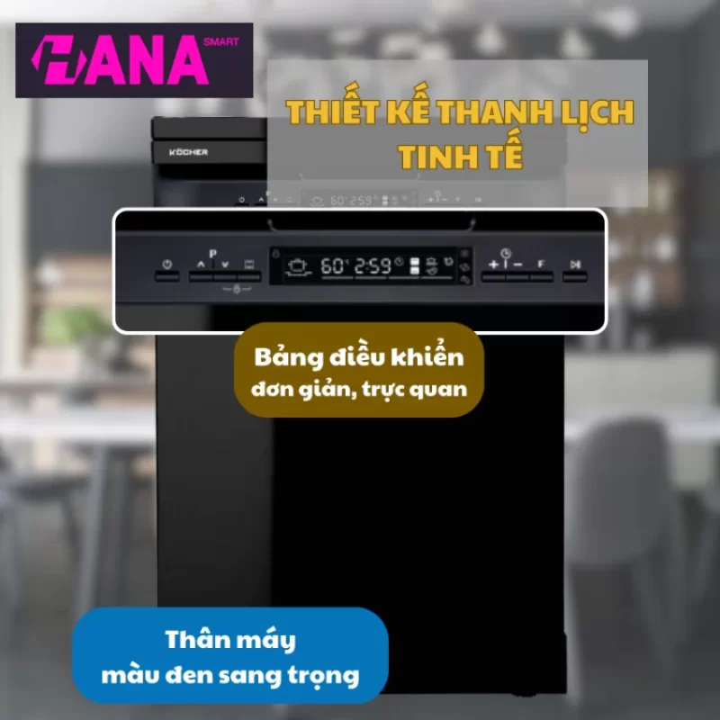 Máy rửa bát Kocher KDEU-8835BL 12 Máy rửa bát Kocher KDEU-8835BL