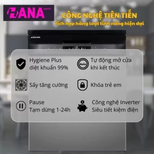 Máy rửa bát Kocher KDEU-8835SM - may rua bat kocher kdeu 8835sm 2