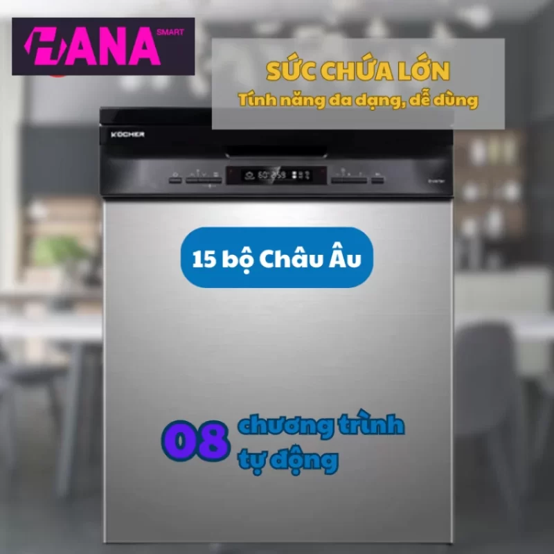 Máy rửa bát Kocher KDEU-8835SM 16 Máy rửa bát Kocher KDEU-8835SM
