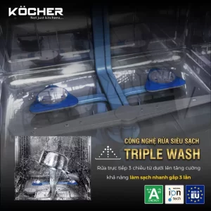 Máy rửa bát Kocher KDEU-8855S7 - may rua bat kocher kdeu 8855s7 2