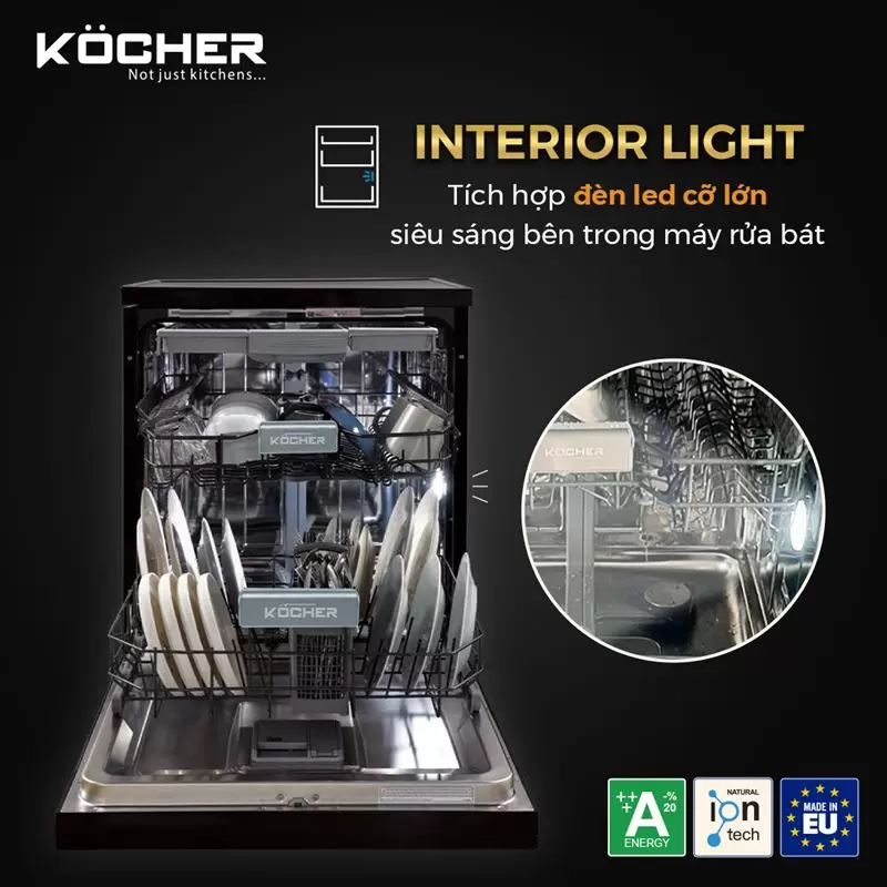 Máy rửa bát Kocher KDEU-8855S7 22 Máy rửa bát Kocher KDEU-8855S7