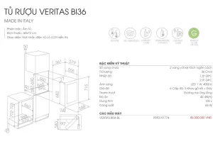 Tủ rượu ELICA VERITAS BI36 BL PRF0191774 - tu ruou elica veritas bi36 bl prf0191774 1