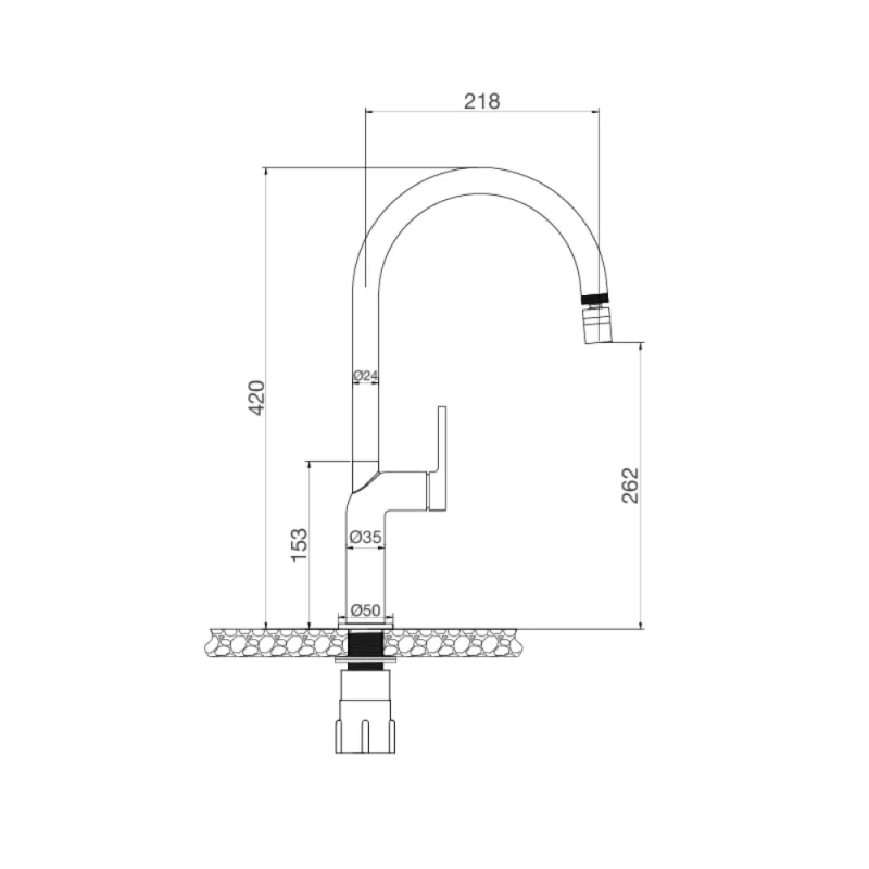 Vòi rửa chén Malloca K2202-CR 9 Vòi rửa chén Malloca K2202-CR