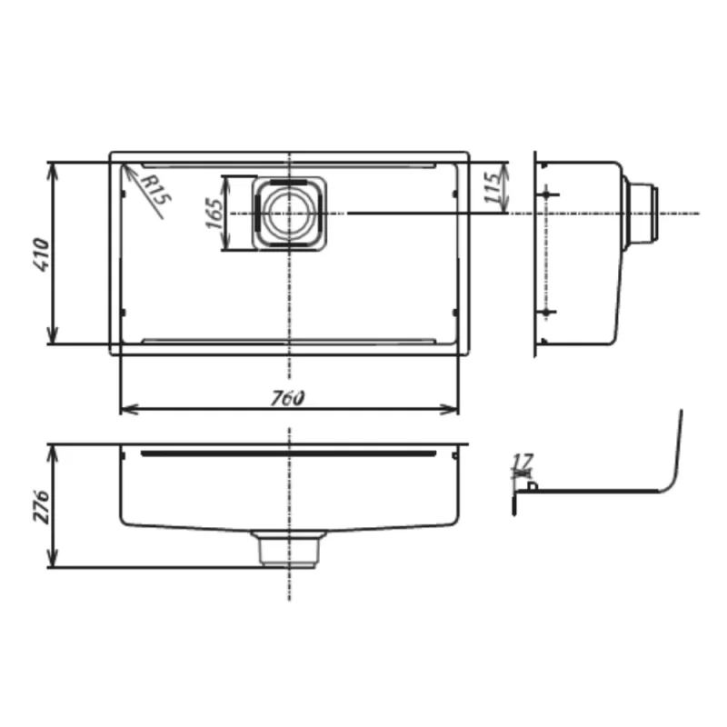 Chậu rửa bát SHIGERU LE JSM-K 3F FS 12 Chậu rửa bát SHIGERU LE JSM-K 3F FS