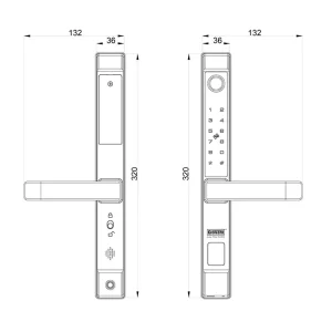 Khóa cửa nhôm GIOVANI GSL-208B