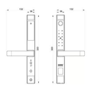 Khóa cửa nhôm GIOVANI GSL-208F
