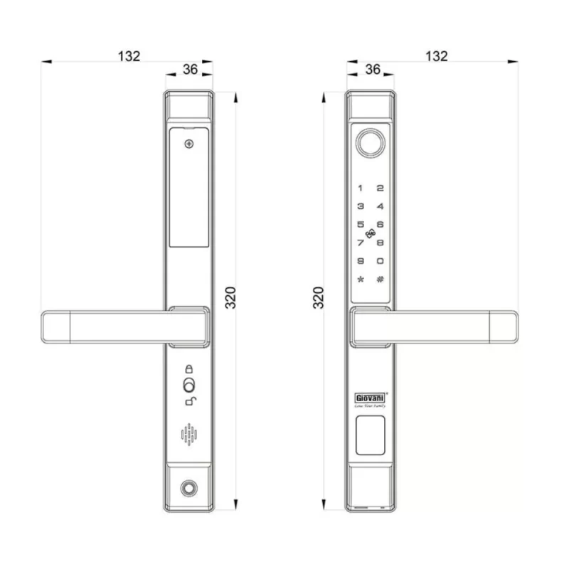 Khóa cửa nhôm GIOVANI GSL-208F 5 Khóa cửa nhôm GIOVANI GSL-208F