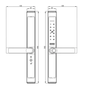 Khóa cửa nhôm GIOVANI GSL-8801B