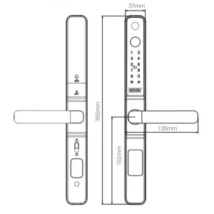 Khóa cửa nhôm GIOVANI GSL-K276B